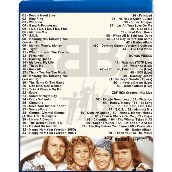 Bluray Duplo ABBA The Historical Collection (Videografia) - Imagem 2