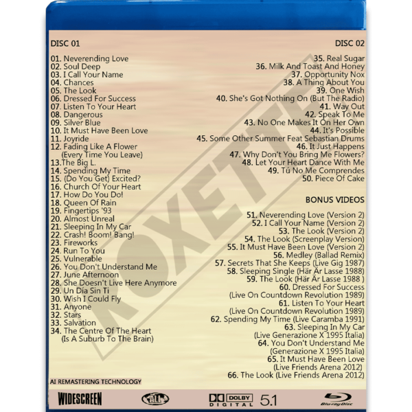 Bluray Duplo Roxette The Historical Collection (Videografia) - Imagem 2