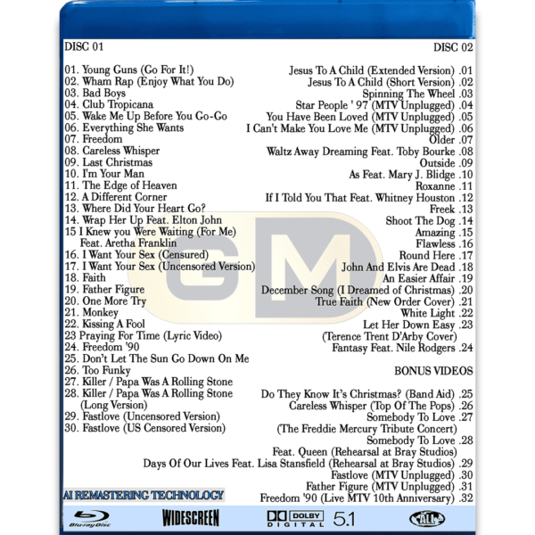 Bluray Duplo George Michael & WHAM The Historical Collection (Videografia) - Imagem 3
