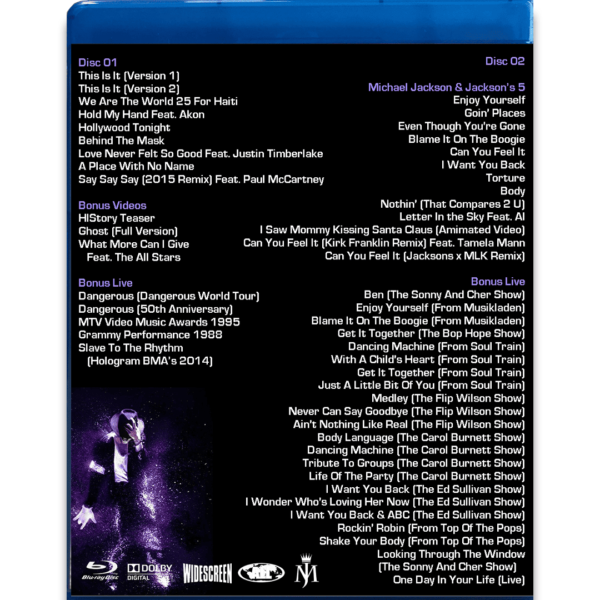 Bluray Duplo Michael Jackson  The Historical Collection Volume 2 (Videografia) - Imagem 2