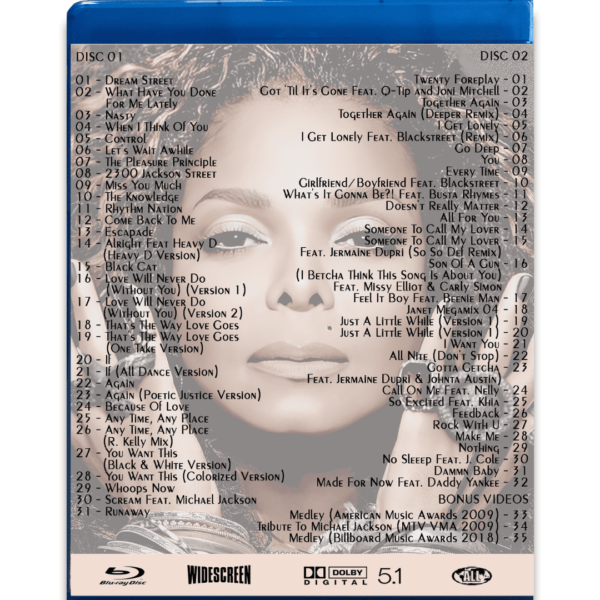 Bluray Duplo Janet Jackson The Historical Collection (Videografia) - Imagem 2