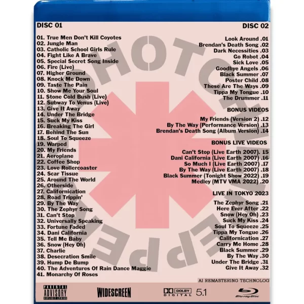 Bluray Duplo Red Hot Chili Peppers The Historical Collection (Videografia) - Imagem 2
