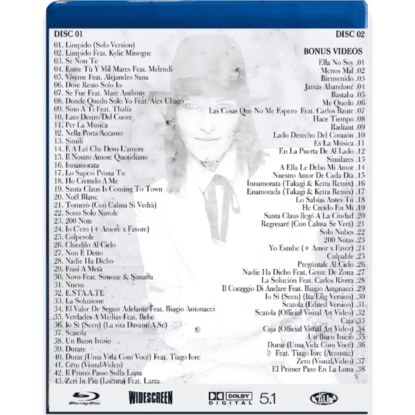 Bluray Duplo Laura Pausini Collection (videografia) Volume 2 - Imagem 2
